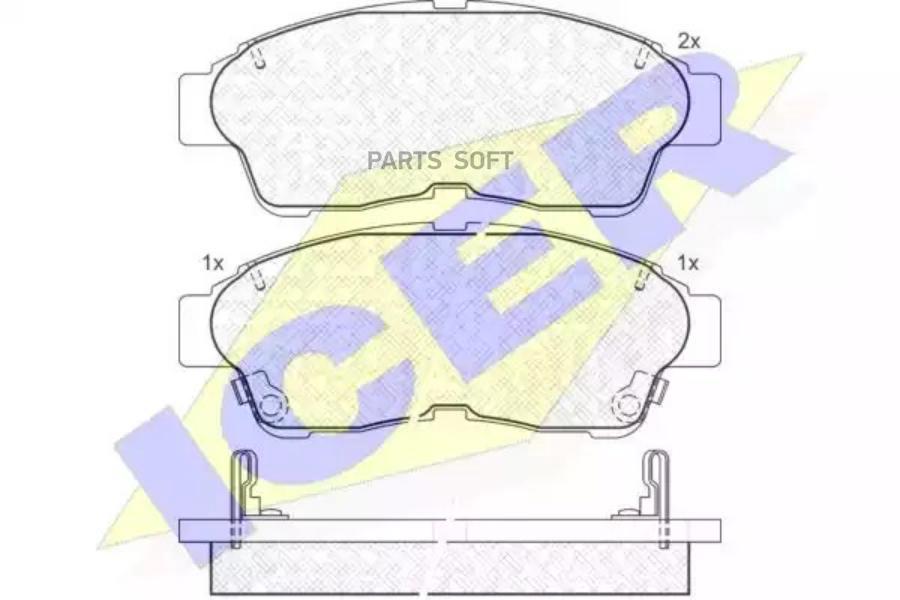Колодки тормпер ICER 181005