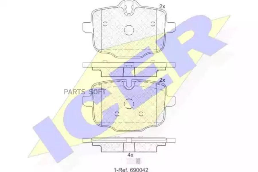 182005_ Колодки Дисковые Задние Bmw F10/F11 35I/50I/35D 10  Icer ICER 182005