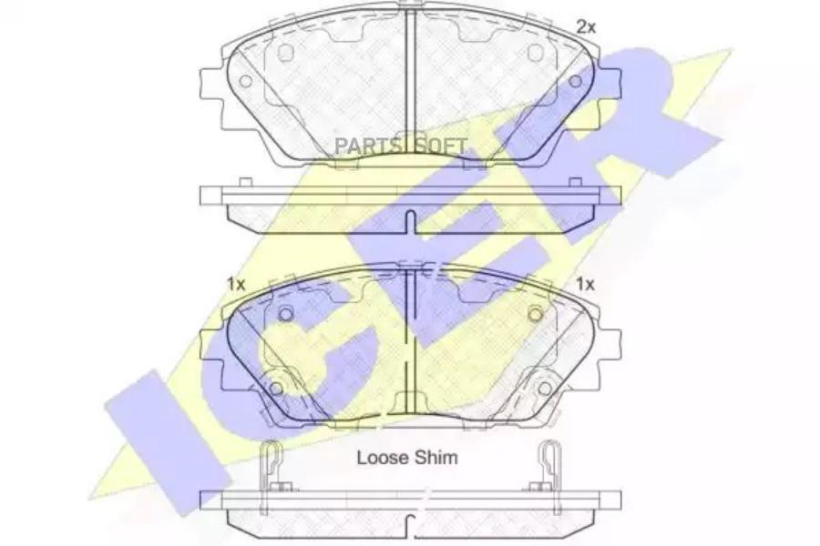 182171_ Колодки Дисковые Передние Mazda 3 15/20/22D 13  Icer арт ICER 182171