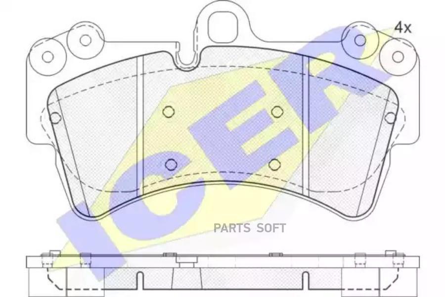 Колодки тормпер ICER 181595