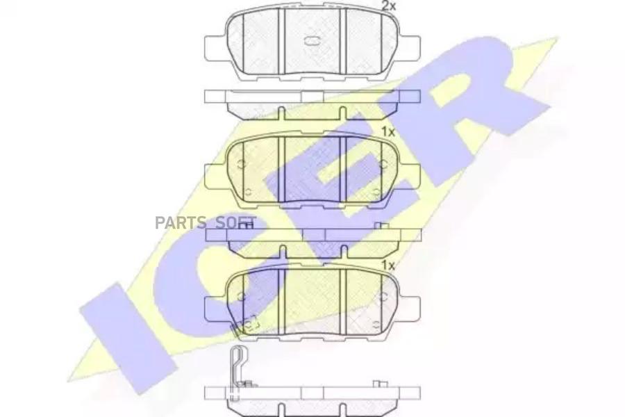 Колодки тормзад ICER 181509