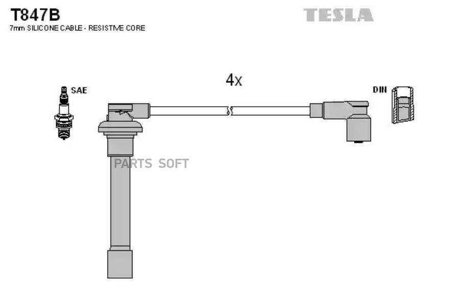 Провода Зажигания TESLA арт T847B TESLA T847B