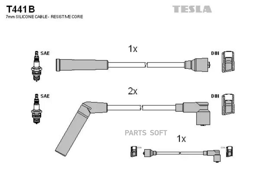 Провода высоковольтные TESLA T441B