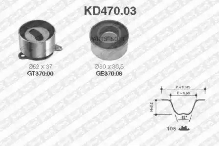 Комплект ремня ГРМ NTN-SNR KD47003