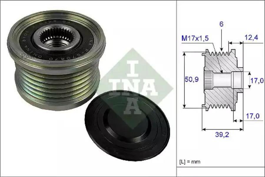 Шкив генератора INA 535024710