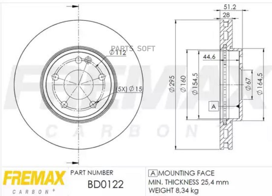 Тормозной диск FREMAX BD0122