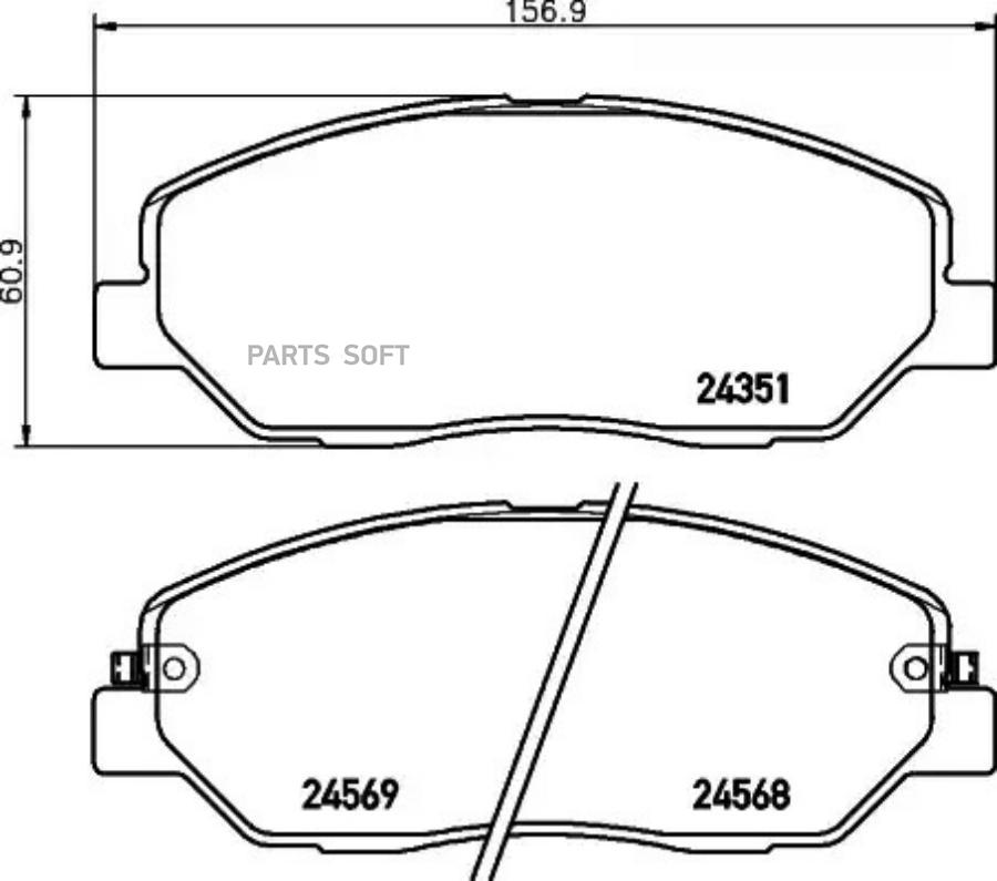 Колодки тормозные передние NISSHINBO NP6030