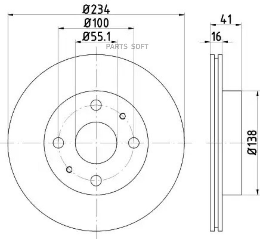 Тормозной диск NISSHINBO ND1020K