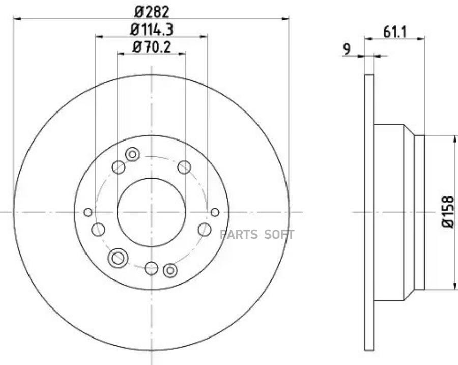 Диск Тормозной  Зад NISSHINBO арт ND8001K NISSHINBO ND8001K