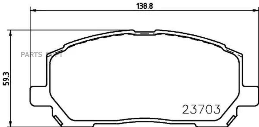 Колодки тормозные передние NISSHINBO NP1041