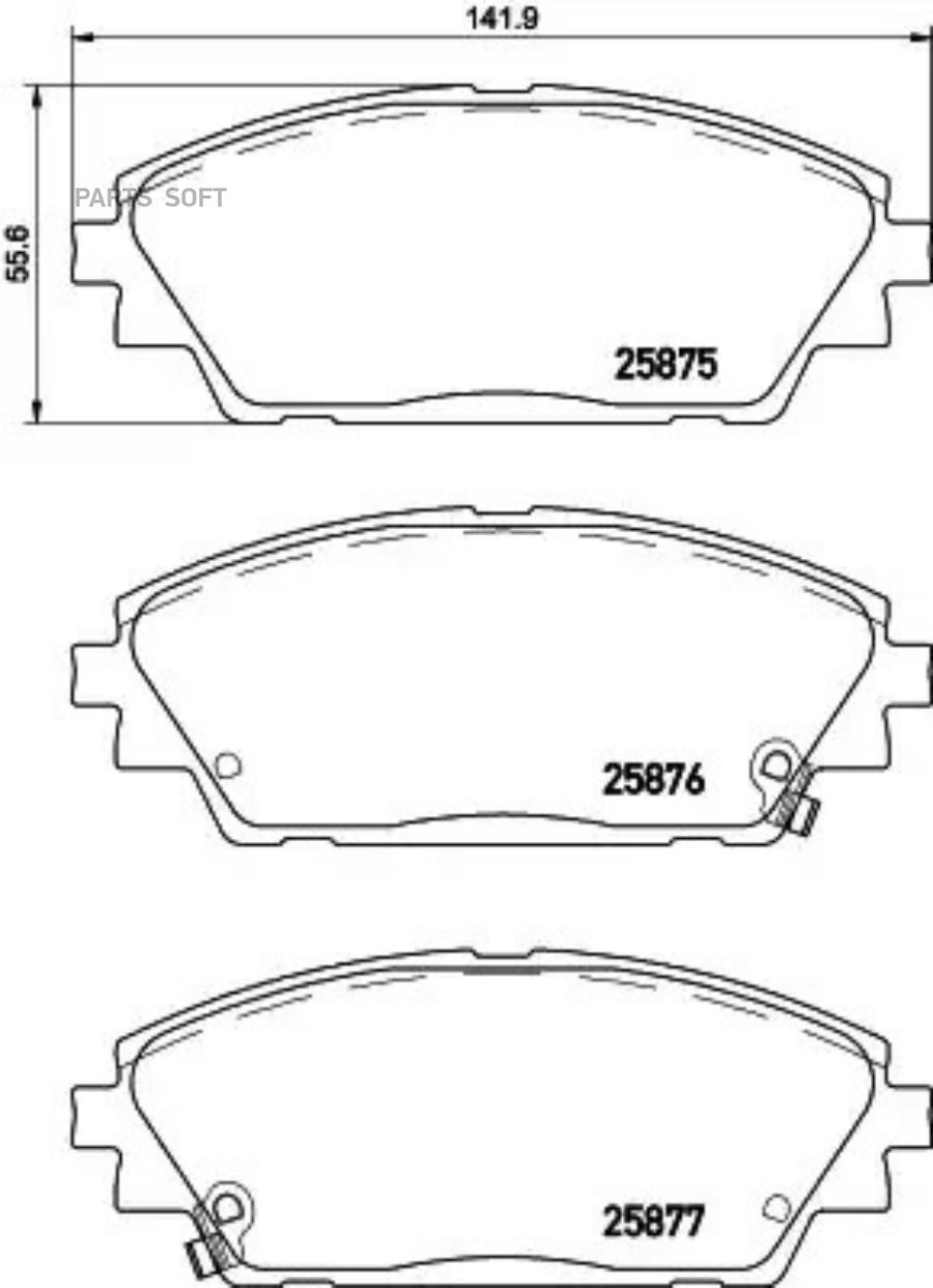 Колодки Тормозные Передние Mazda 3 (Bm)/Cx-3 (Dk) 13-  NISSHINBO арт NISSHINBO NP5034