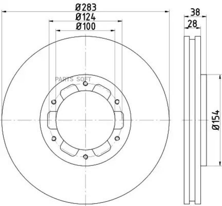 Диск тормозной передний NISSAN DATSUN DATSUN NAVARA PICK UP XTERRA NISSHINBO ND2043K