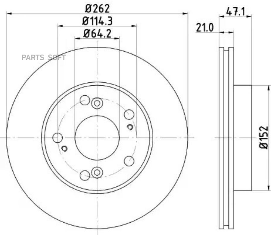 Диск Тормозной  Перед NISSHINBO арт ND8012K NISSHINBO ND8012K