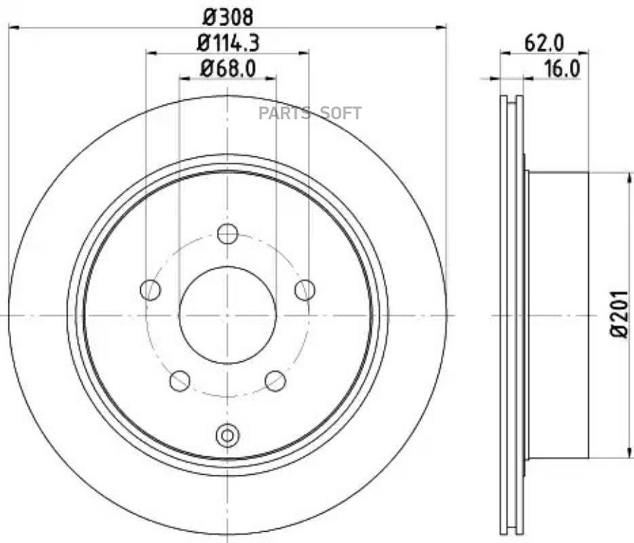 Nd2025k_ диск Тормозной Задний Nissan Murano 35 4Wd 05  NISSHINBO а NISSHINBO ND2025K