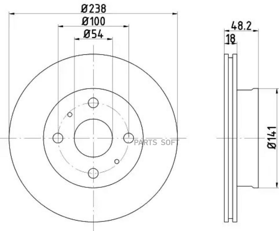 Тормозной диск NISSHINBO ND1053K