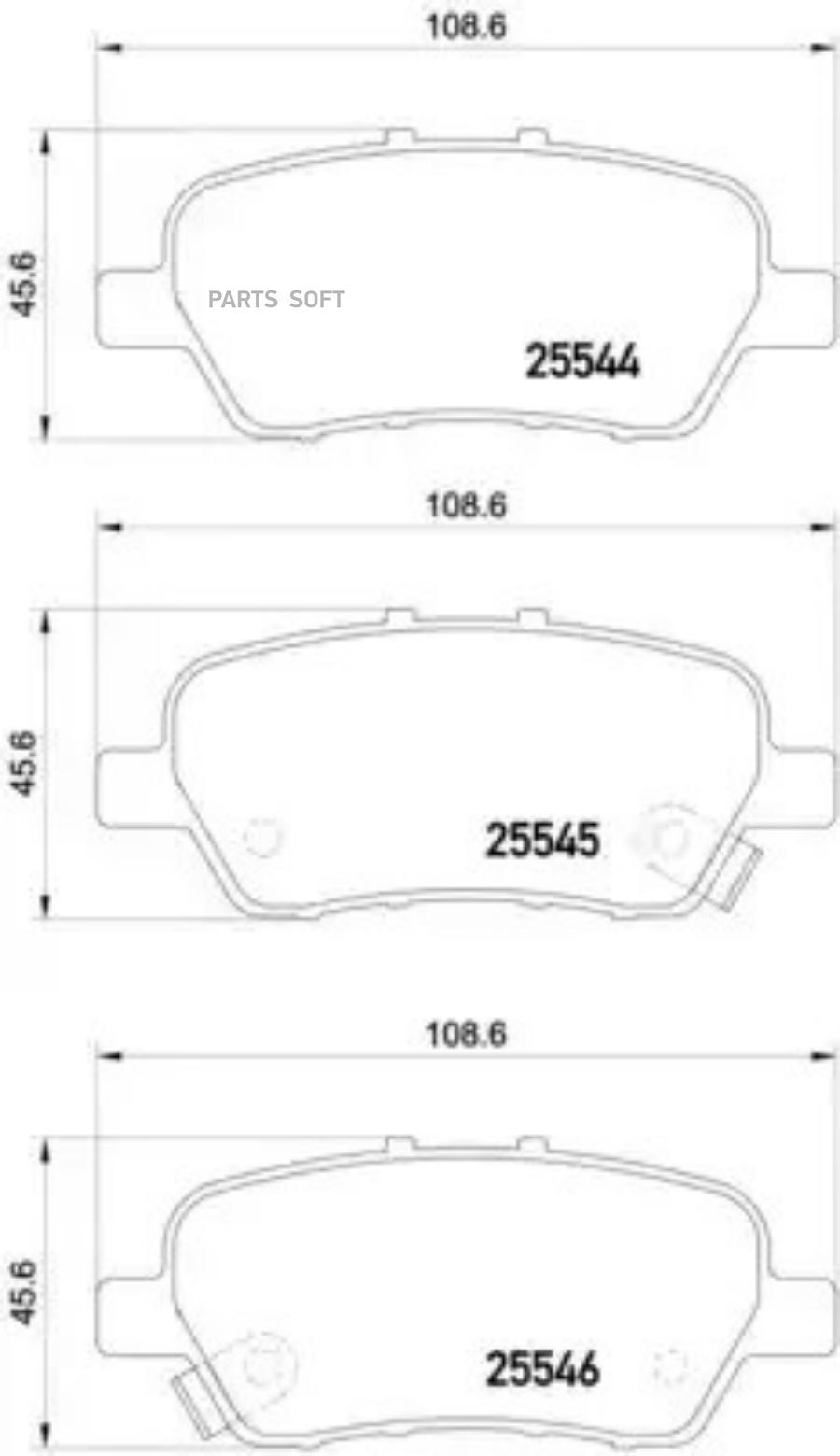 Колодки Тормозные Дисковые | Зад | (Pf-8506) Honda Odyssey Mpv (Rl3 NISSHINBO NP8032