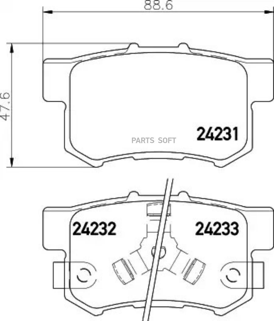 Колодки тормозные задние NISSHINBO NP8037