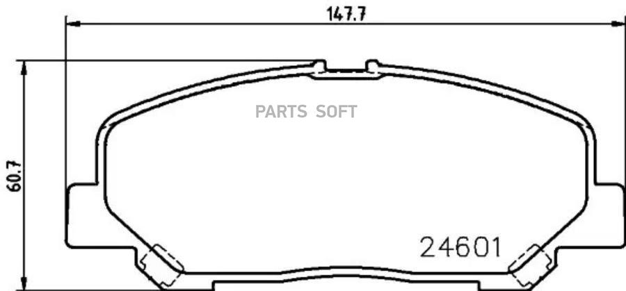 Np1113_ колодки Дисковые Передние Toyota Previa 24/35 05  NISSHINB NISSHINBO NP1113