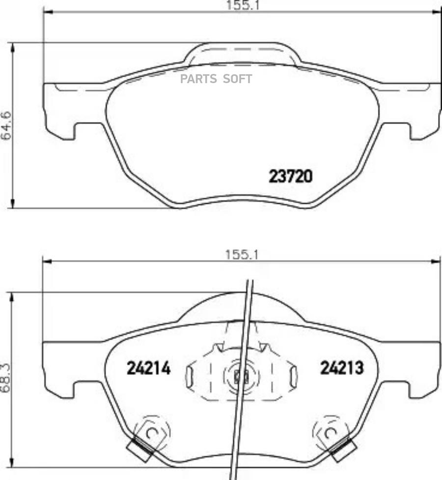 Np8030_ колодки Дисковые Передние Honda Accord Viii All 03  NISSHINB NISSHINBO NP8030