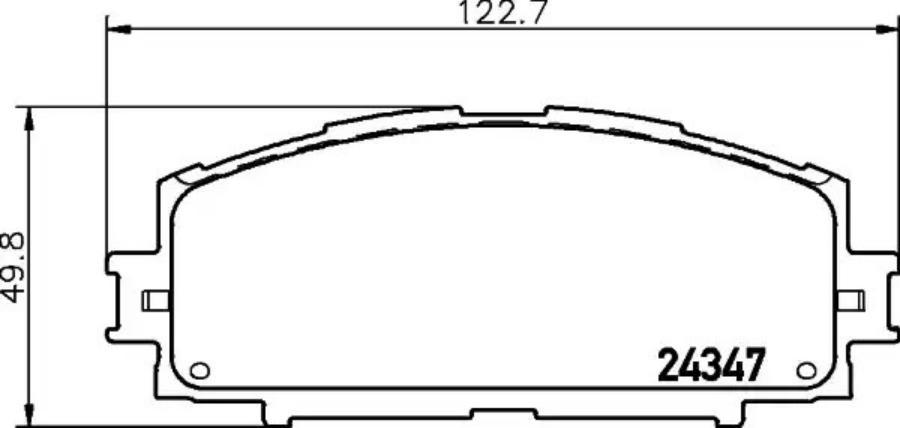 Комплект дисковых тормозных колодок NISSHINBO NP1053