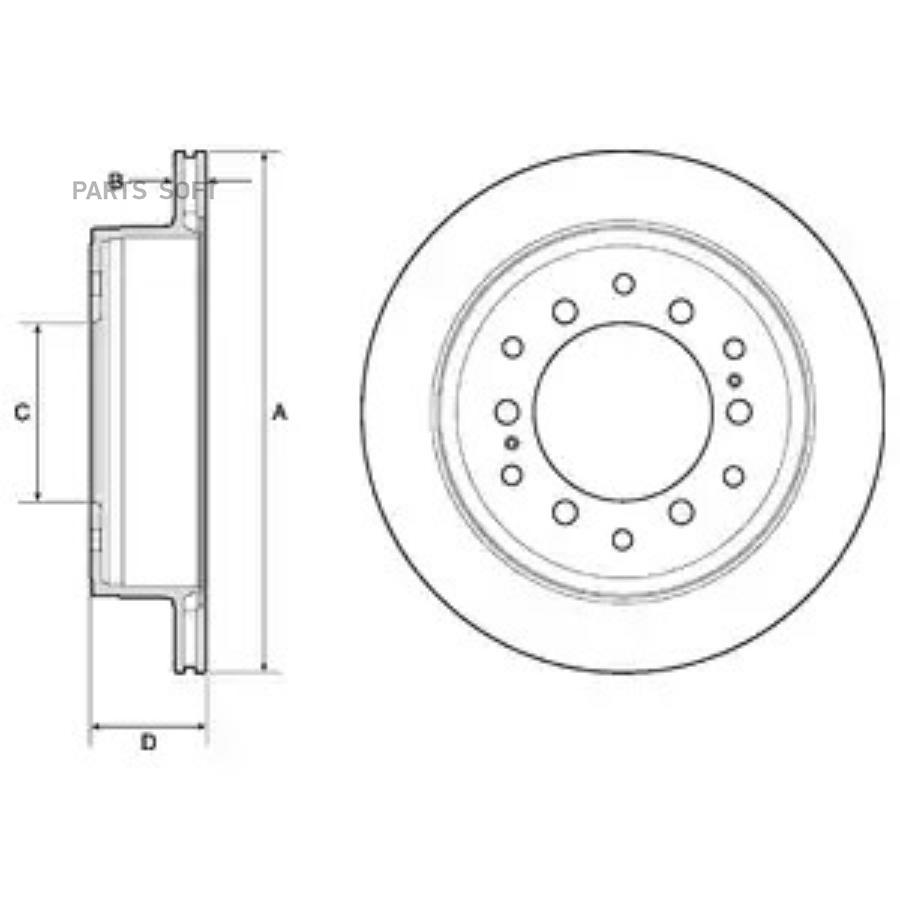 Тормозной диск DELPHI BG4747C