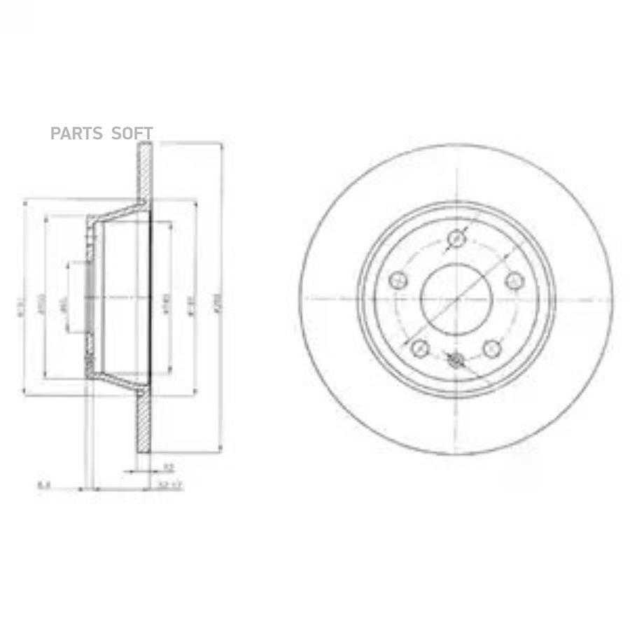 Диск тормозной DELPHI BG4089