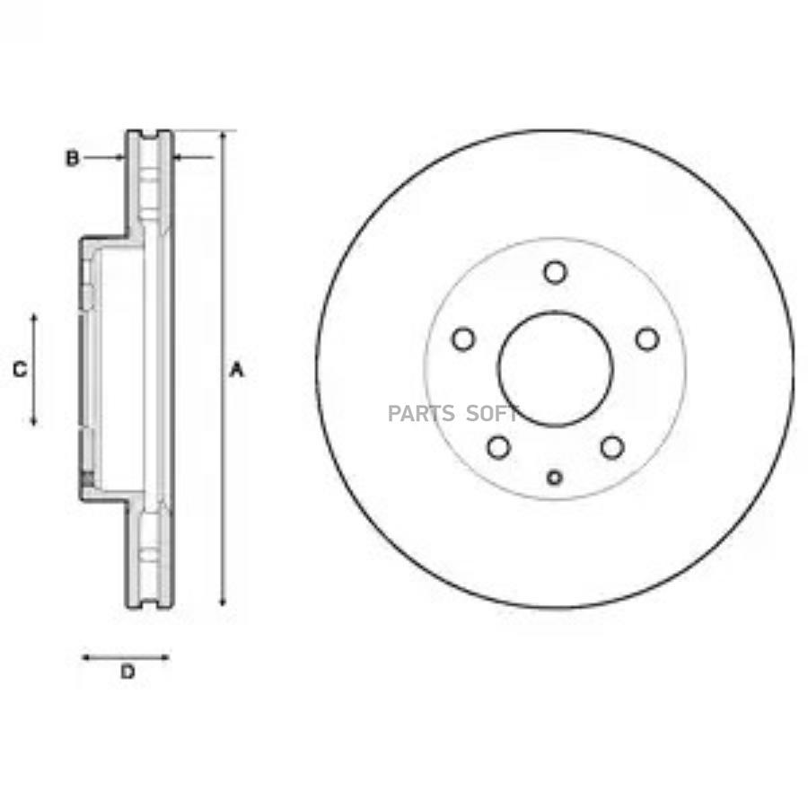 Тормозной диск DELPHI BG4712C