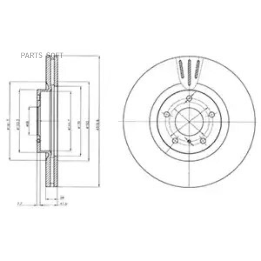 Тормозной диск DELPHI BG4107