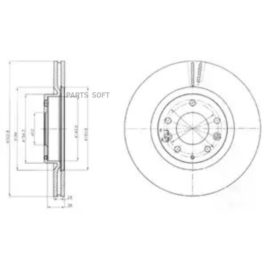 Диск тормозной DELPHI BG4316