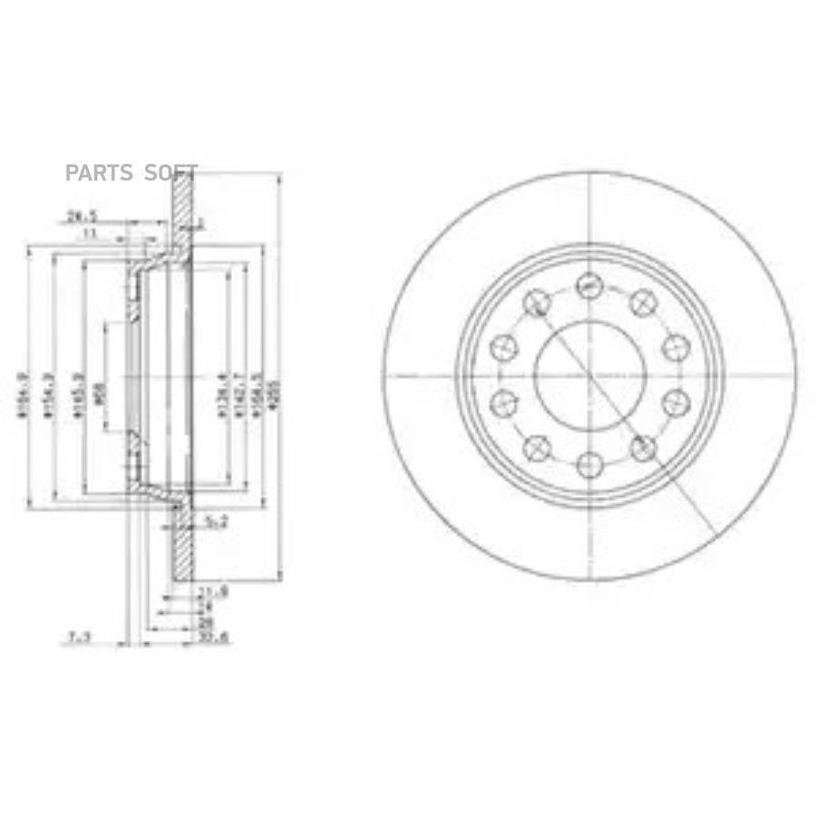 Тормозной диск DELPHI BG3674