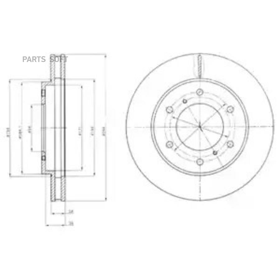 Тормозной диск DELPHI BG4257