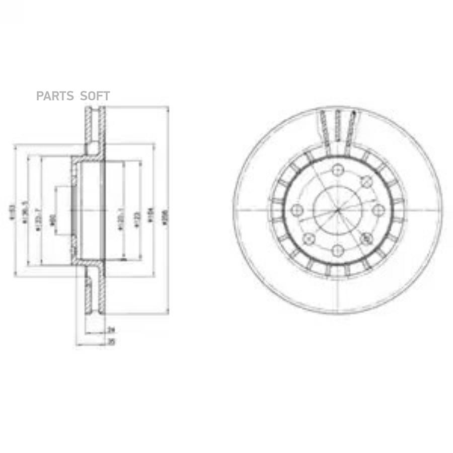 Тормозной диск DELPHI BG2443