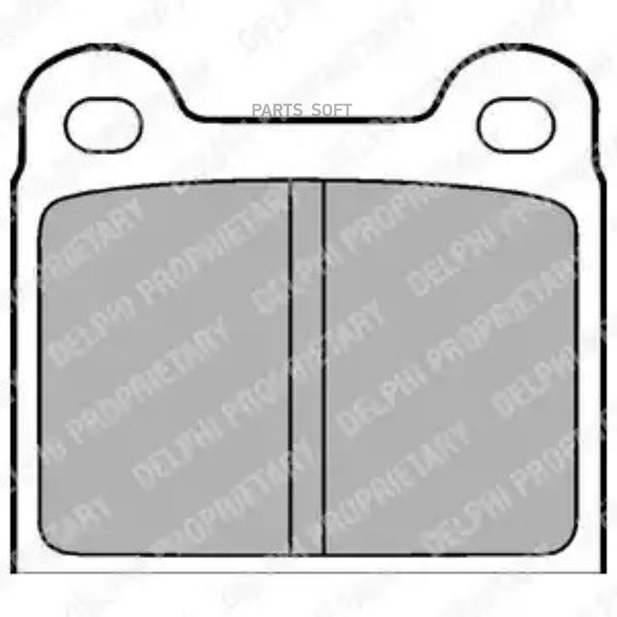 Комплект тормозных колодок дисковый тормоз DELPHI LP18
