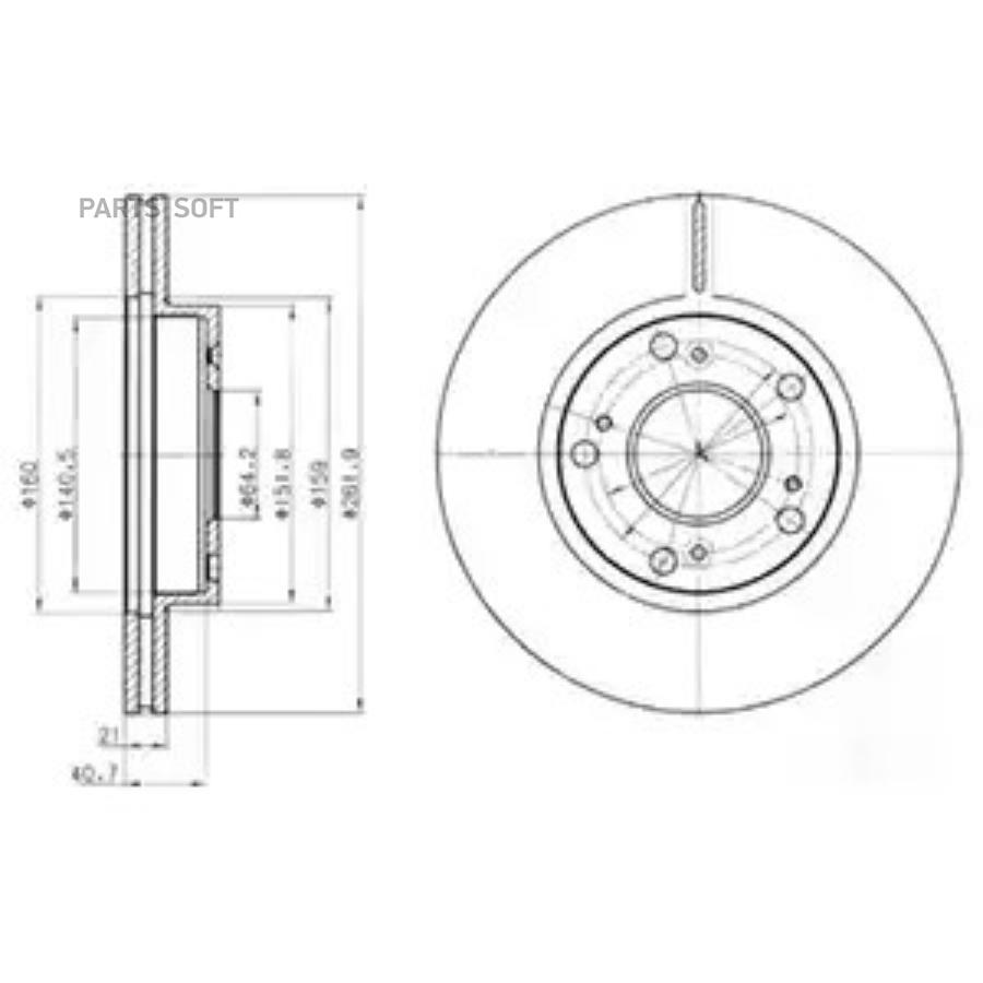 Диск тормозной DELPHI BG4294