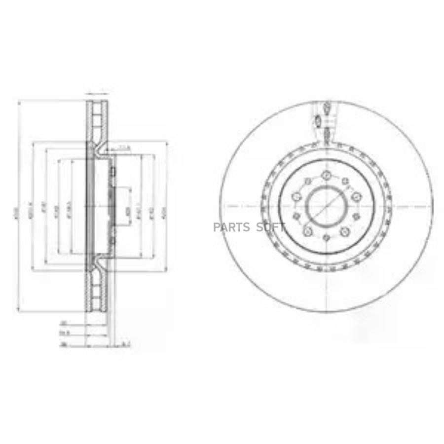 Тормозной диск DELPHI BG9843