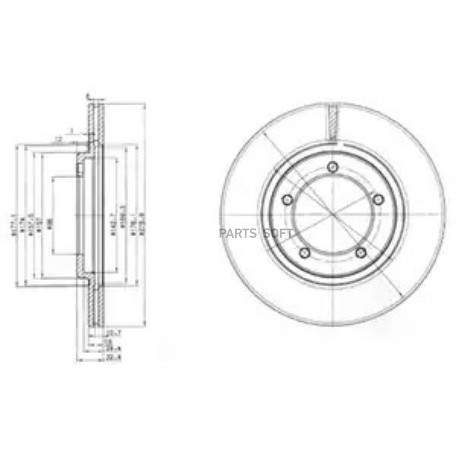 Тормозной диск DELPHI BG2534