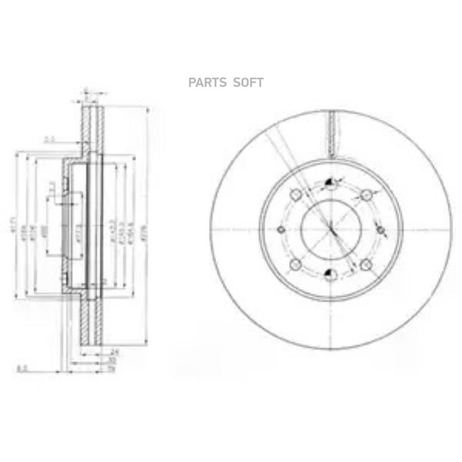 Тормозной диск DELPHI BG3810