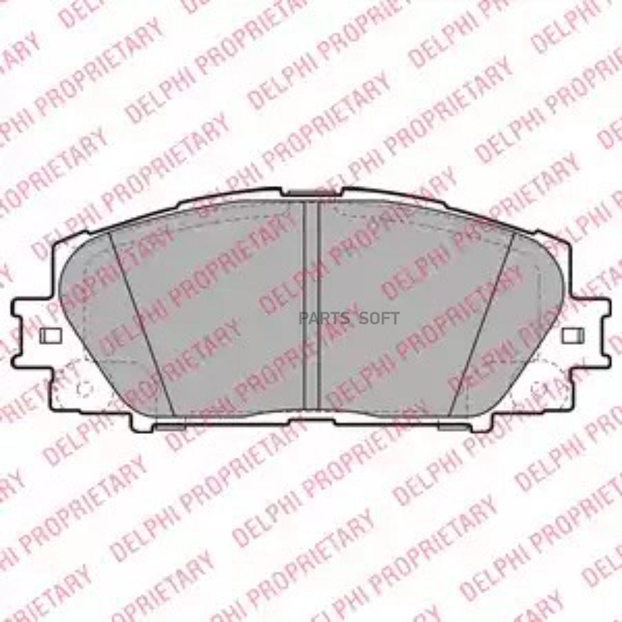 Комплект тормозных колодок дисковый тормоз DELPHI LP2135