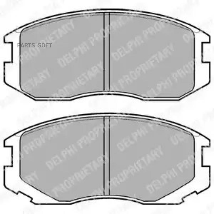 Комплект тормозных колодок дисковый тормоз DELPHI LP1594