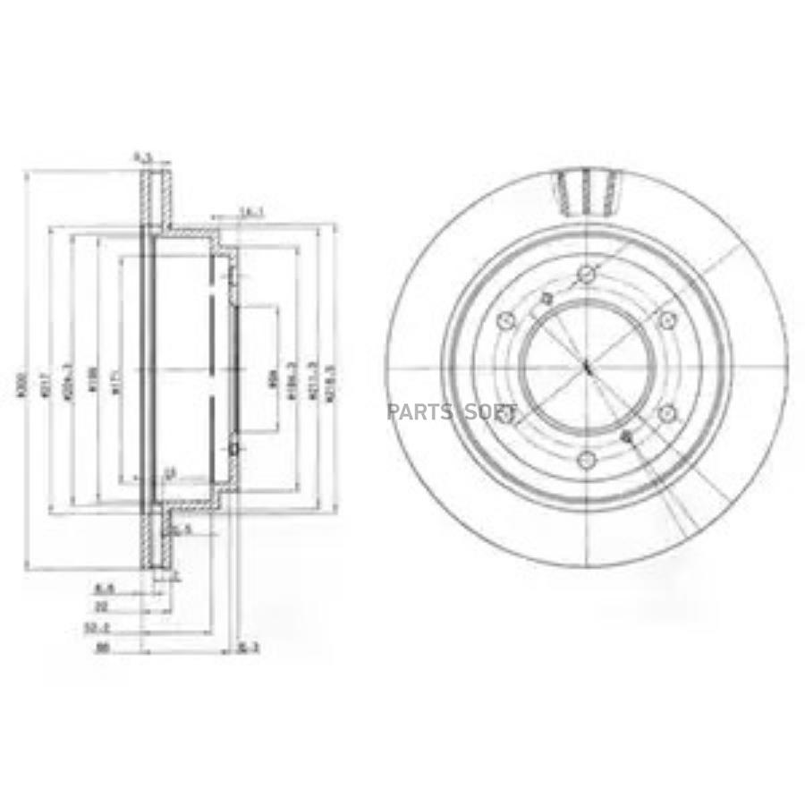 Диск тормозной DELPHI BG3813