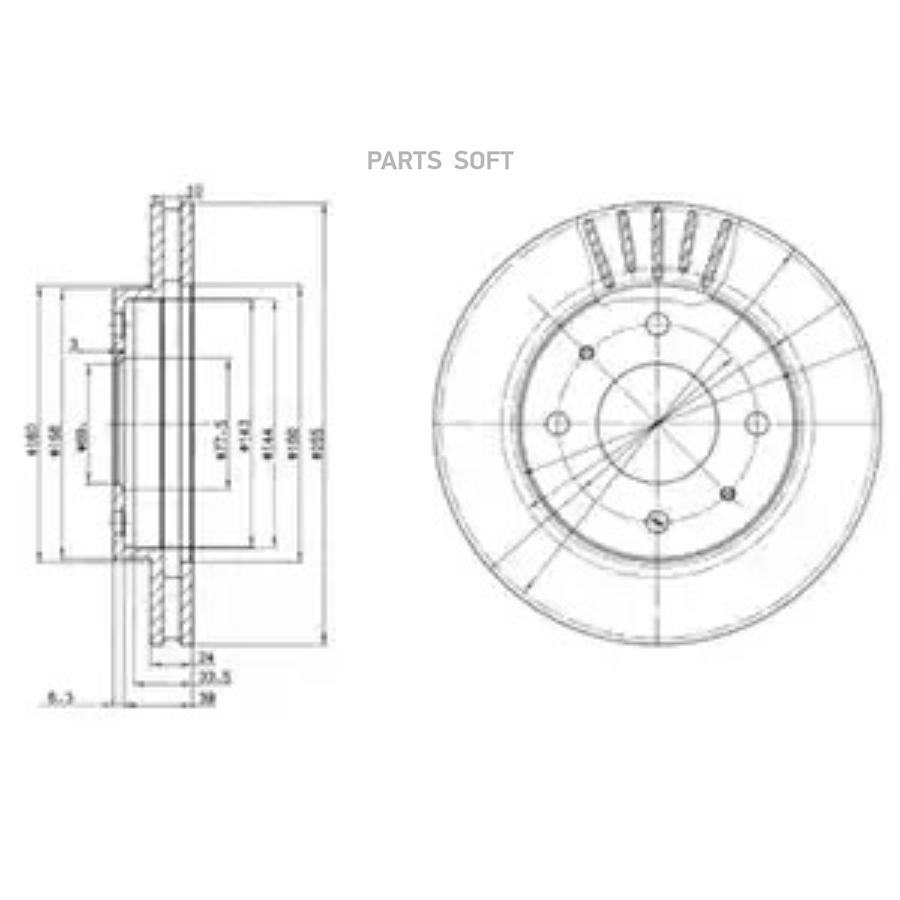 Тормозной диск DELPHI BG2763