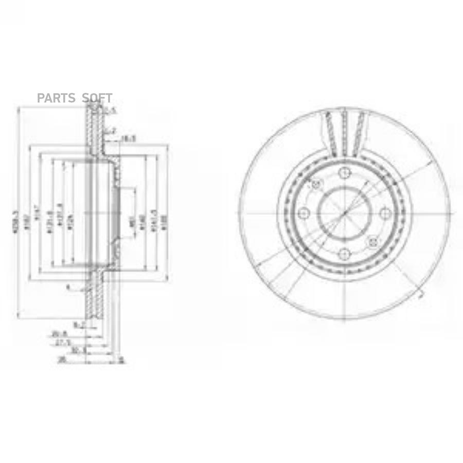 Тормозной диск DELPHI BG2625