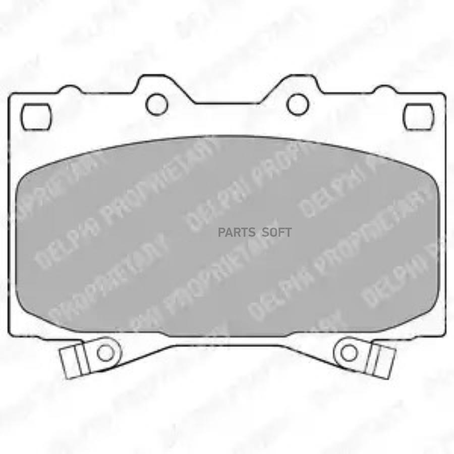 Комплект дисковых тормозных колодок DELPHI LP1308