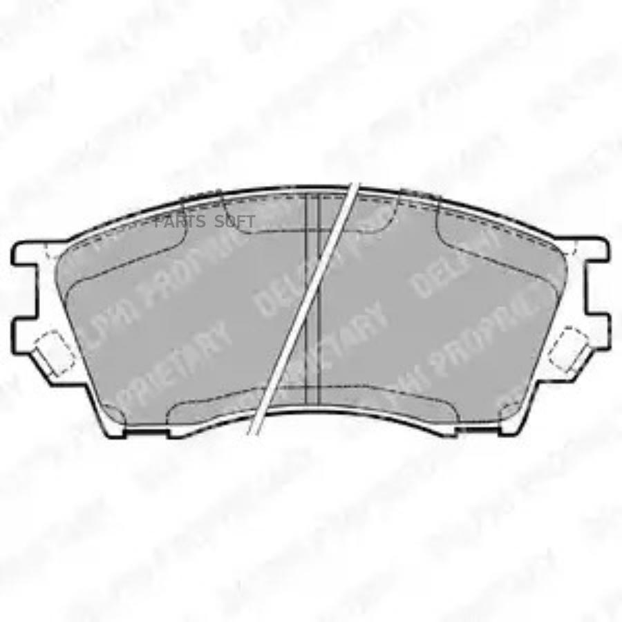 Комплект тормозных колодок дисковый тормоз DELPHI LP1063