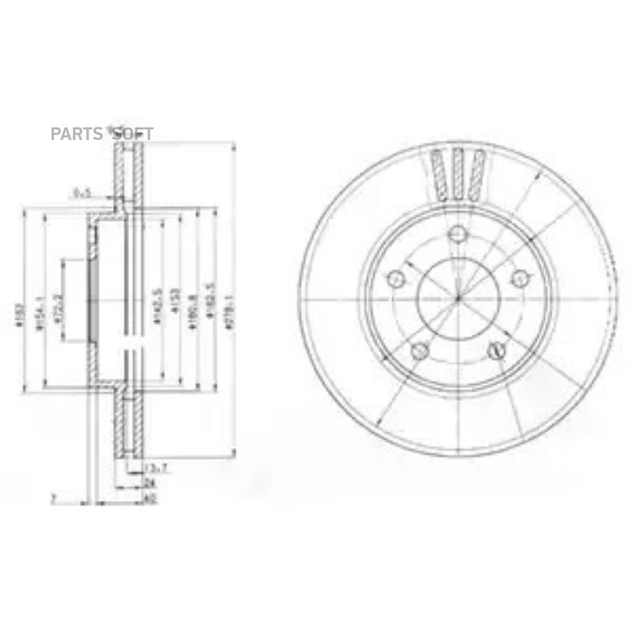 Тормозной диск DELPHI BG3792