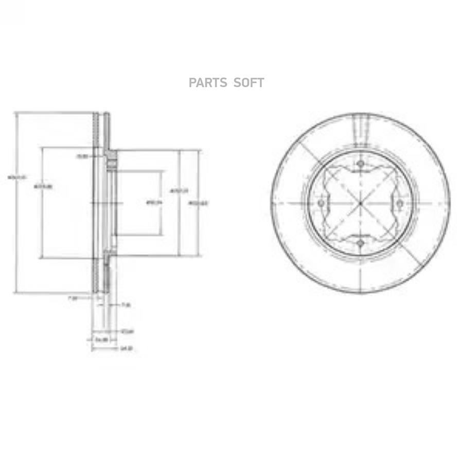 Диск Тормозной Delphi арт BG2798 DELPHI BG2798