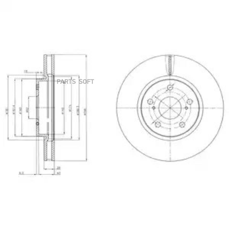 Brake Disc DELPHI BG4139C