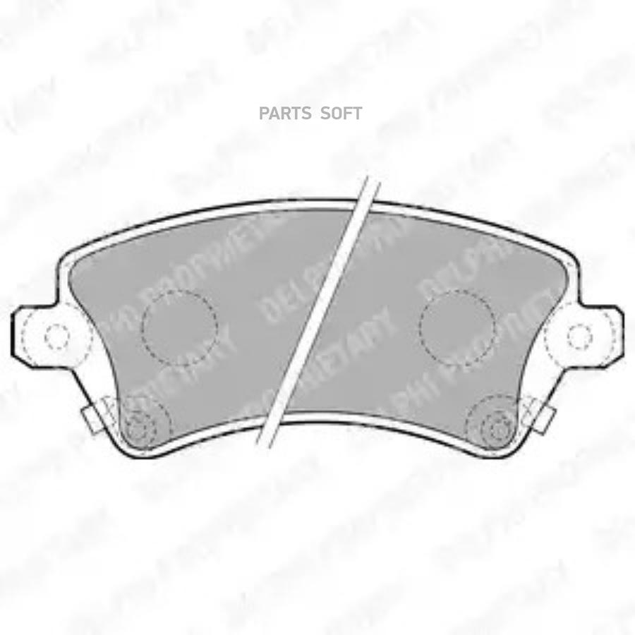 Комплект тормозных колодок дисковый тормоз DELPHI LP1737
