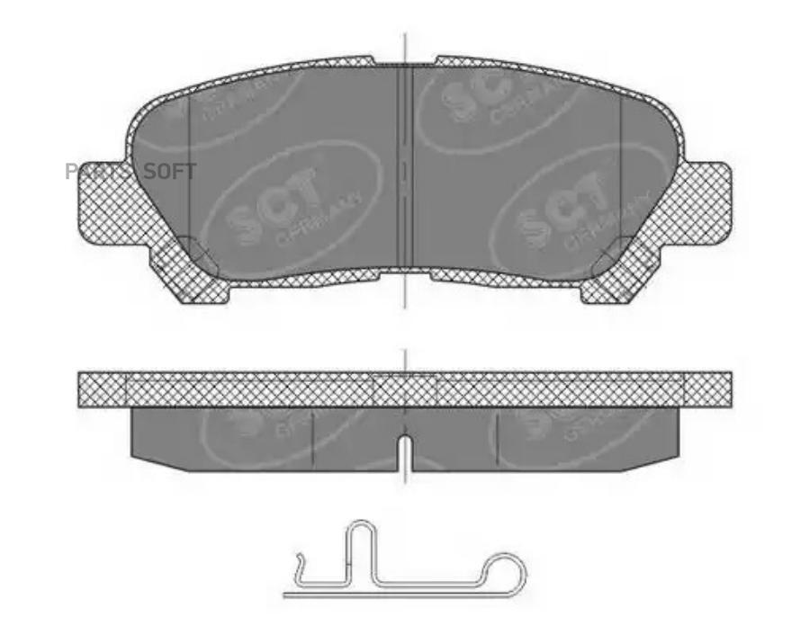 КОЛОДКИ ТОРМОЗНЫЕ ДИСКОВЫЕ SCT GERMANY SP481PR