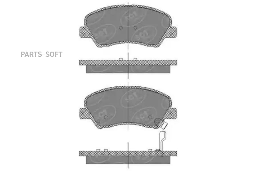 КОЛОДКИ ТОРМОЗНЫЕ ДИСКОВЫЕ ПЕРЕДНИЕ ХЕНДАЙ СОЛЯРИ SCT GERMANY SP667PR